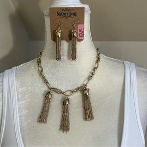 Southern Living Gold Tassel Necklace